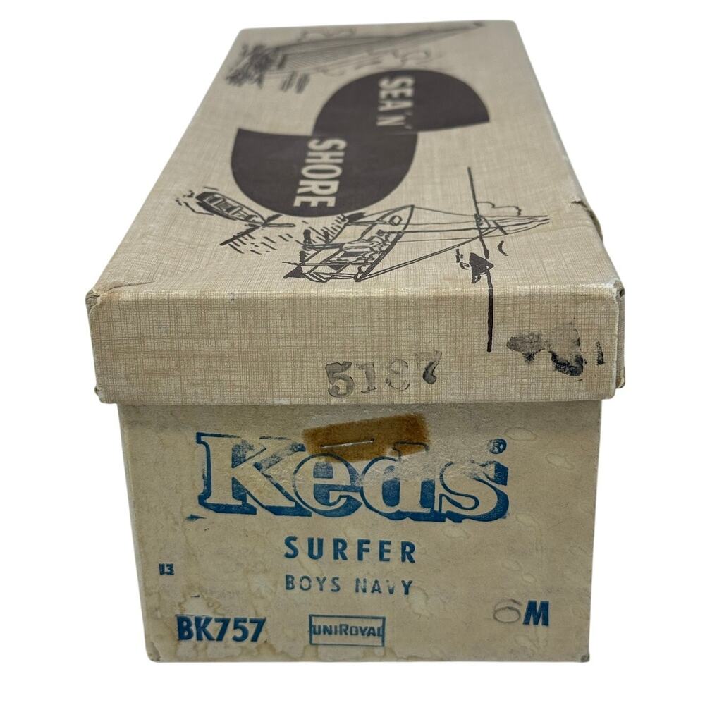 Vintage 60s Keds Surfer Shoe Box Sea’N’ Shore Original Display Storage